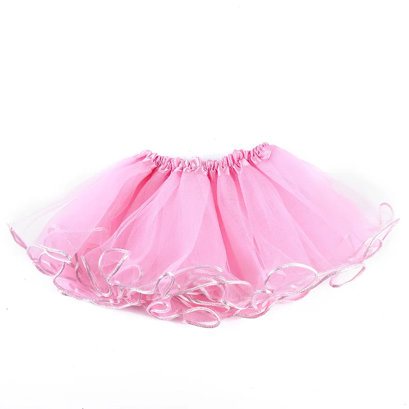 

Children's Mesh Gauze Princess Fasion Skirt Summer Girls 0-8 Years Old Cute Casual Puffy Lace Dress Pink Light Tight