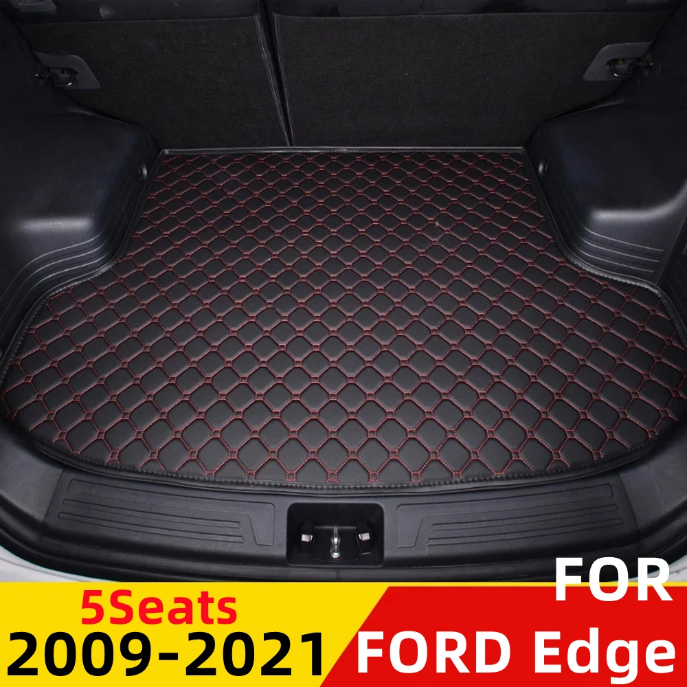 

Коврик для багажника автомобиля Ford Edge, 5 сидений, 2009-2021, плоский боковой водонепроницаемый задний коврик для груза, коврик, аксессуары для ав...
