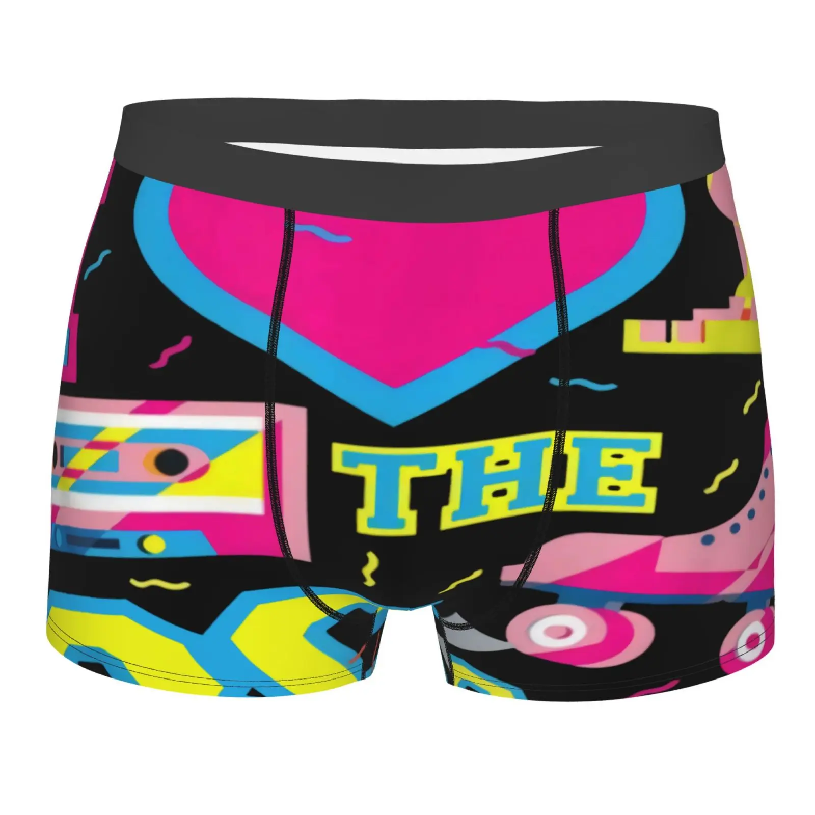 

Мужские трусы I Love Heart в стиле 80-х годов, пикантное нижнее белье для мужчин, трусы для гомосексуалистов, зеленые