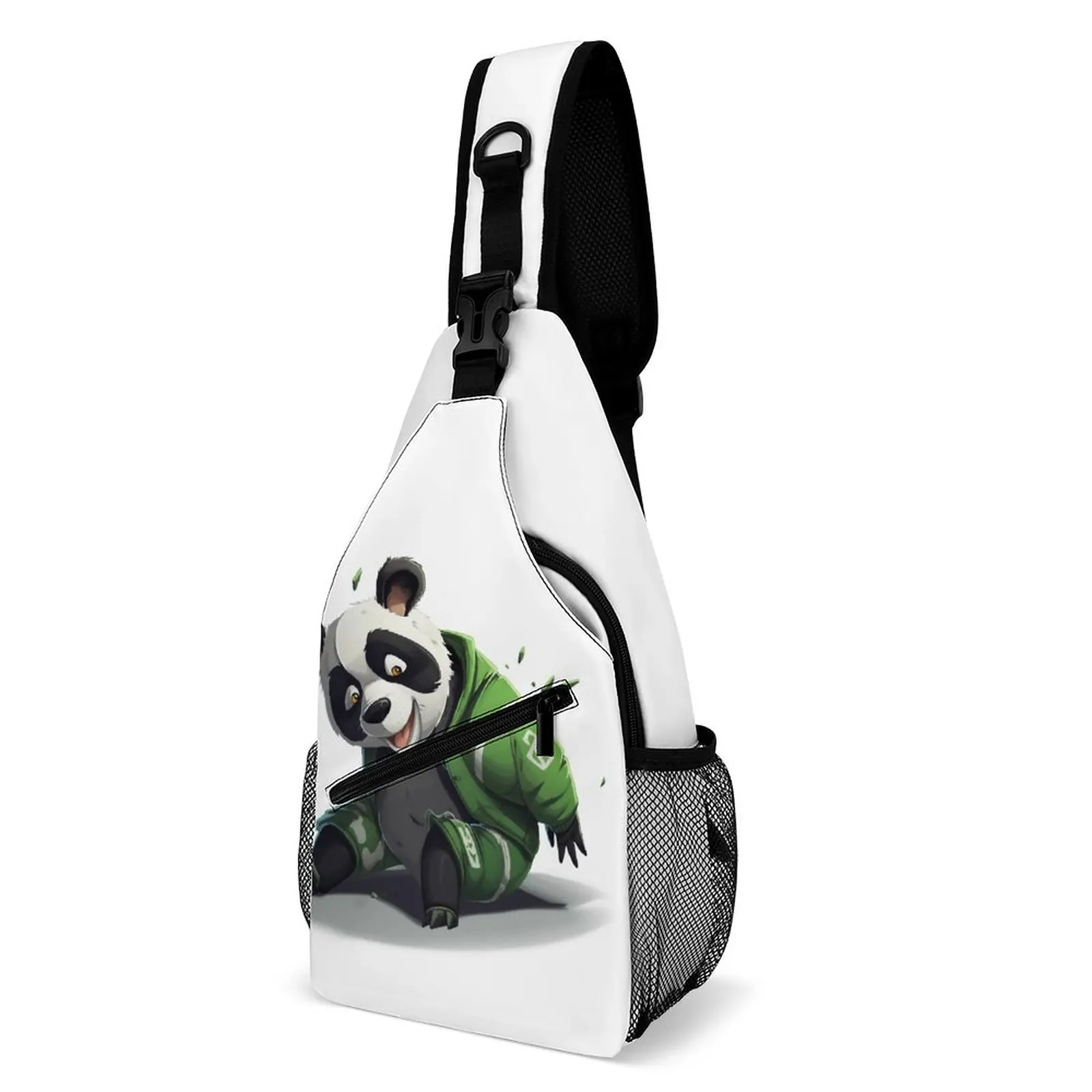 

Panda Shoulder Bags Cartoon Drawing Style Outdoor Style Chest Bag Boy Trekking Print Sling Bag Aesthetic Business Crossbody Bags