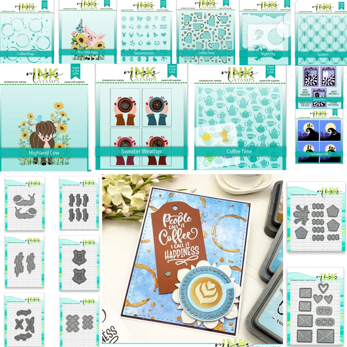 Сезонный кофейный свитер многослойный трафарет для погоды металлические