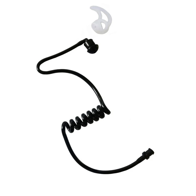 5 Pack Black Style Twist on Replacement Acoustic Tube for Two Way Radio Uv5r 888s Baofeng Speaker Mic Walkie Talkie Accessories