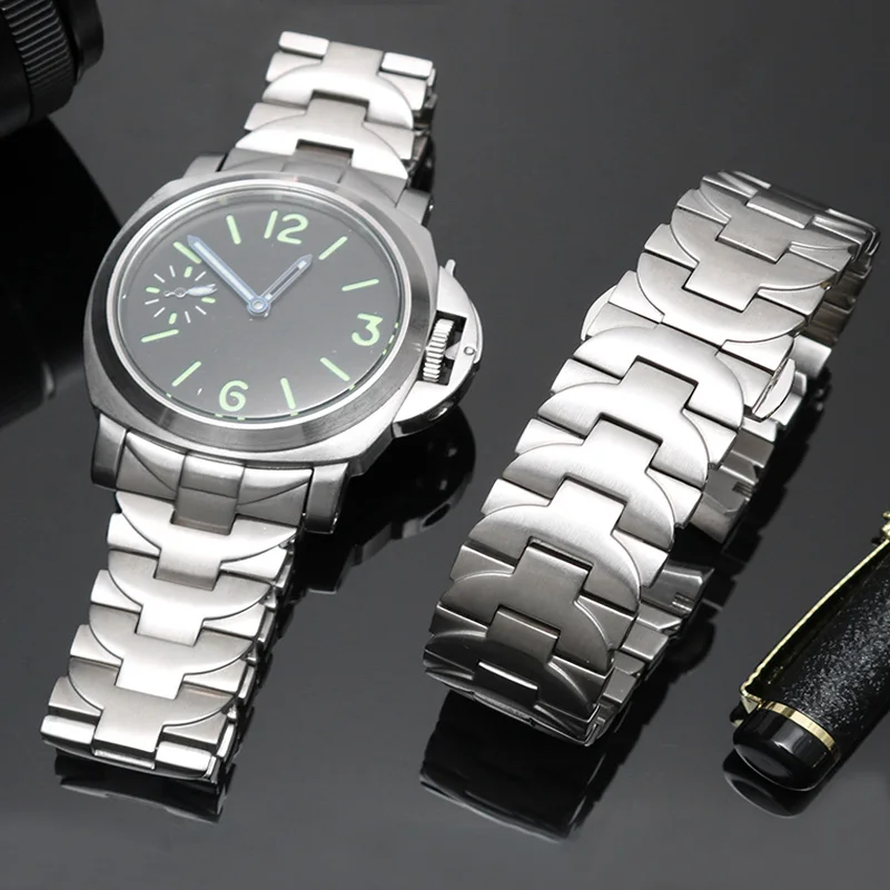 

Ремешок для часов Panerai Pam441 111 из нержавеющей стали с застежкой-бабочкой, 24 мм