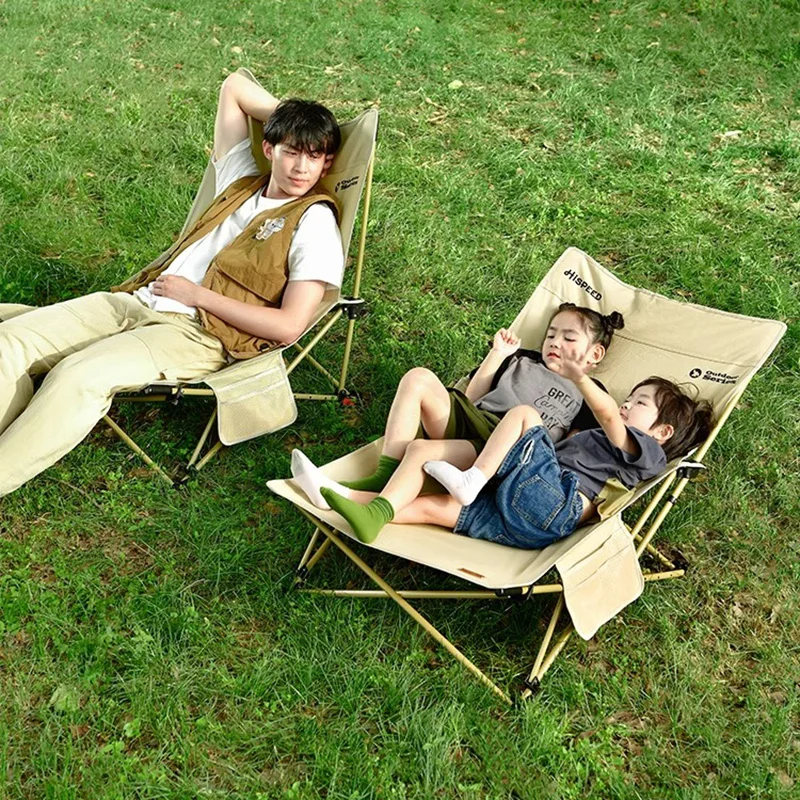 

2023 new Portable folding Reclining Chair Moon chair office lunch break reclining chair camping outdoor reclining chair