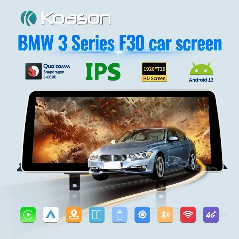 Фото Koason Wireless Carplay Android Auto сенсорный экран навигации для BMW 3 4 серии M3 F30 F32 F33 F34 F36 F80 F82 F83 F84 NBT EVO №2