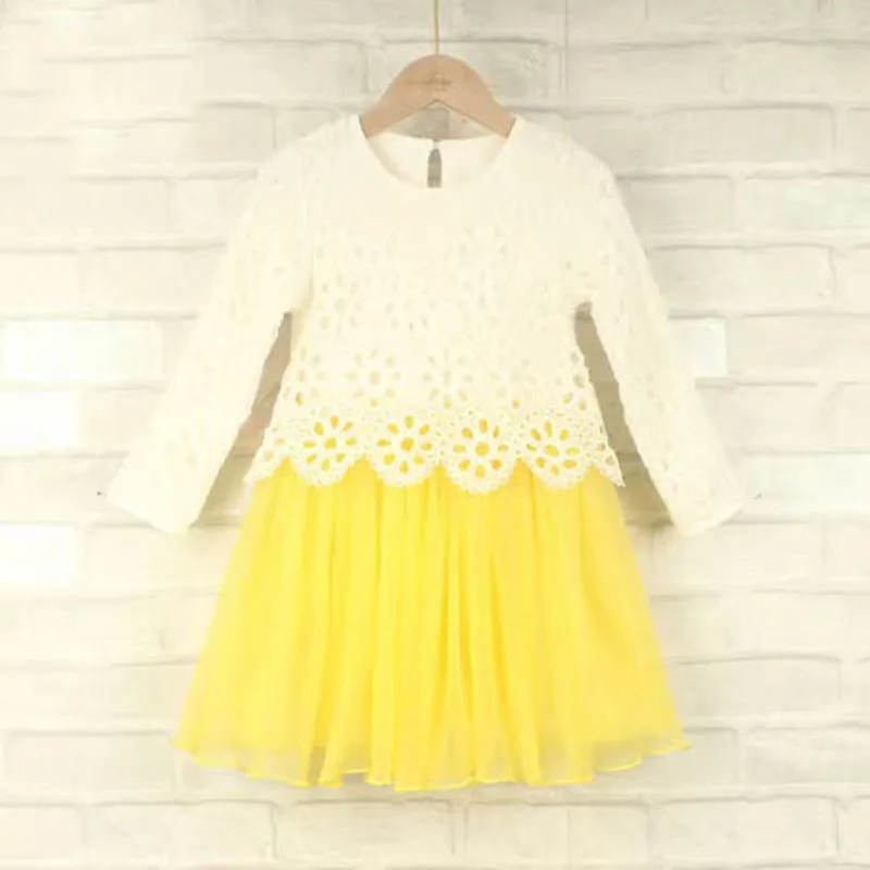 MERI AMMI For Children Girl Autumn Dressing Clothing Stripe Lace Floral Dresses 2-8 Year J612 | Детская одежда и обувь