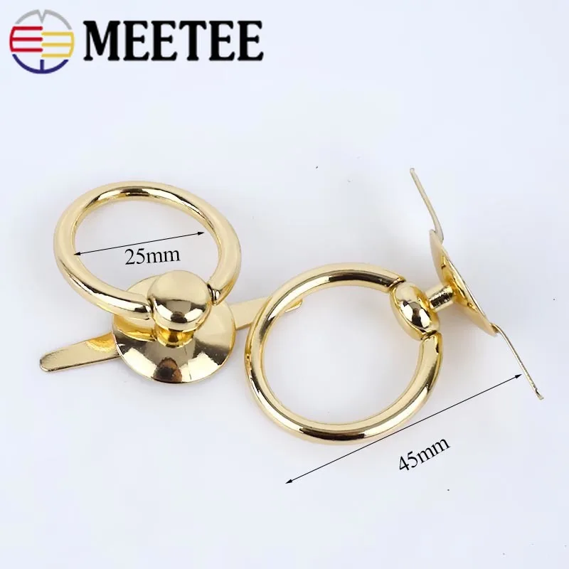 Meetee 4/10pcs ID25mm Bag Hanging O Ring Buckles Female Side Chain Nail Hook DIY Luggage Strap Hardware Accessories | Дом и сад