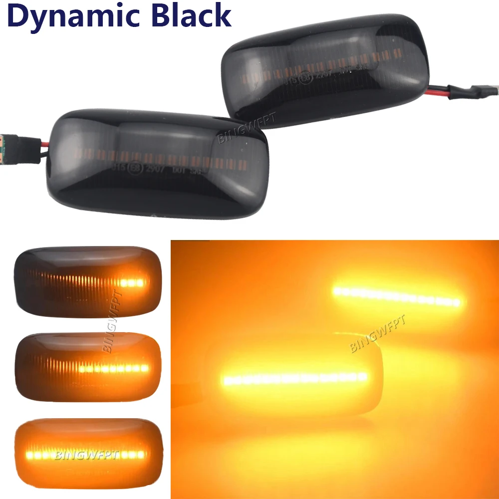 

Для Nissan Maxima Skyline R34 Almera N15 N16 Pulsar Primera P11 P12, светодиодный боковой габаритный динамический указатель поворота