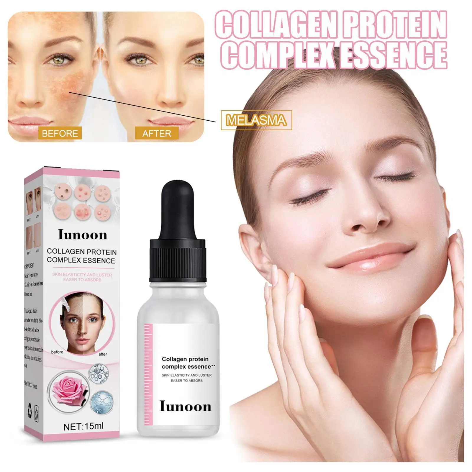 

15ML Sheep Placenta Collagen Serum Anti-wrinkle Brighten Dark Spot Remover Lift Firm Skin Care