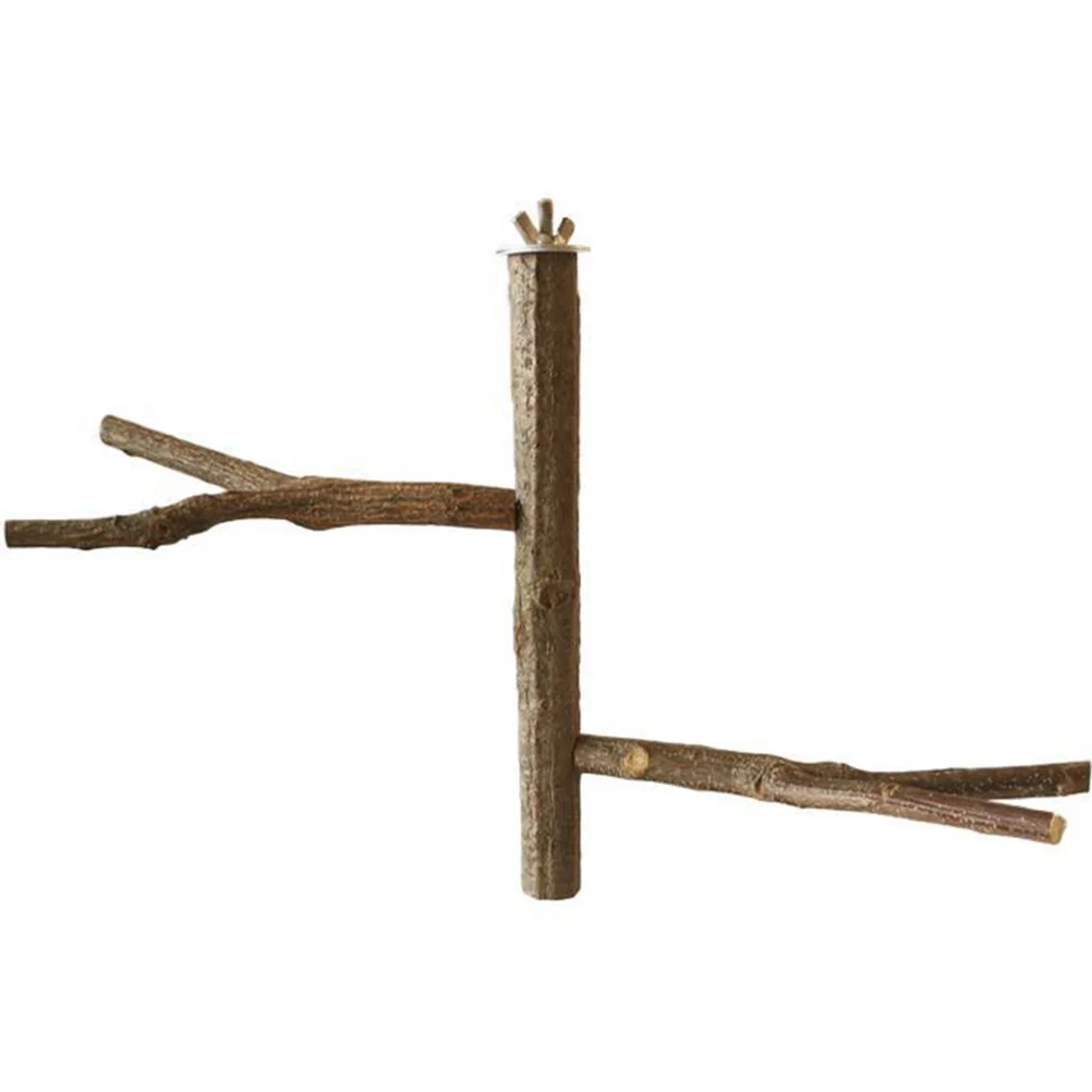 

Parrot Standing Pole Perch Sports Accessories Bird Cage Accessory Home Playing Toy Fork Birds Teeth Grinding Plaything