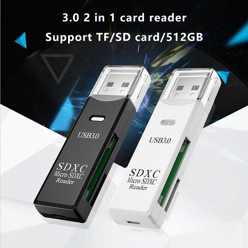 

Устройство для чтения карт памяти 2 в 1, USB 3,0, Micro SD, TF