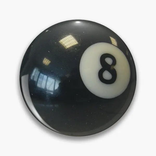 

8Ball Customizable Soft Button Pin Creative Cartoon Jewelry Cute Badge Metal Decor Fashion Clothes Hat Brooch Collar Funny Gift