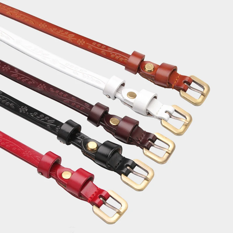

Woman Print Floral Leather Belts Genuine Leather Belt Buckle Pin Buckle Female Vintage Waistband Jeans Sash Belt Strap Giftwoman
