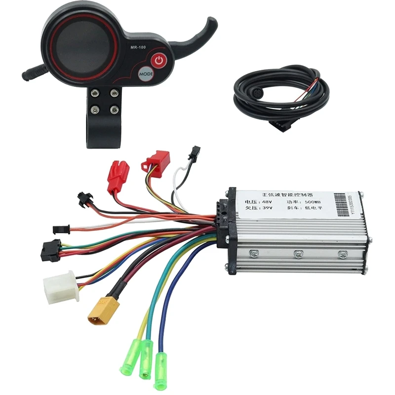 

48V 500W Motor Controller +MR-100 LCD Display Dashboard Meter For KUGOO M4 Electric Scooter Accessories Parts