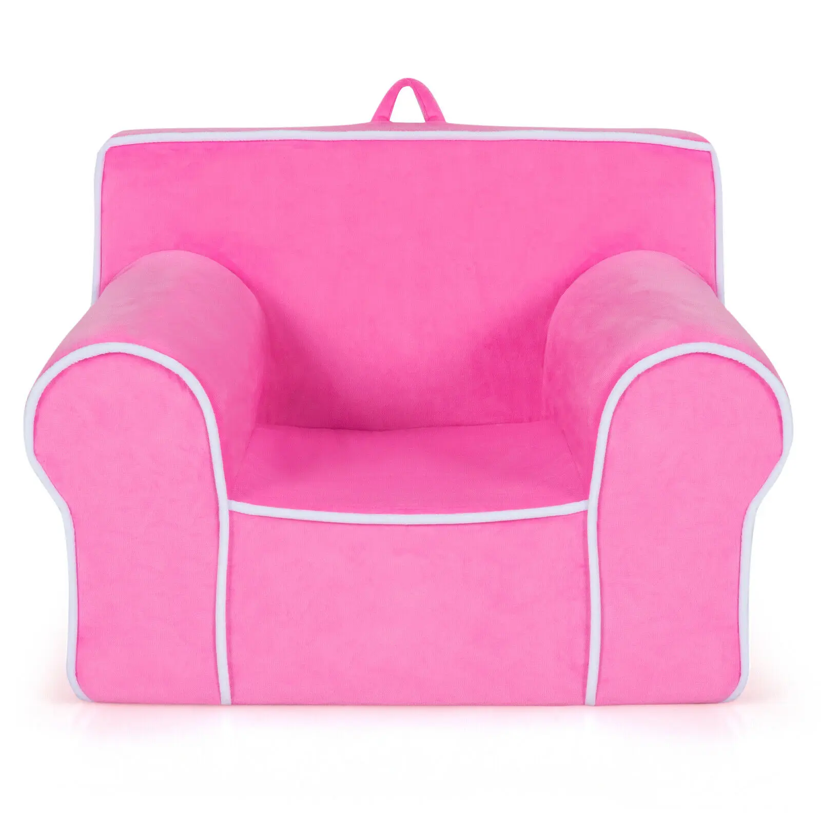 Kids Sofa Toddler Foam Filled Armchair w/ Velvet Fabric Baby Perfect Gift Pink HV10047PI