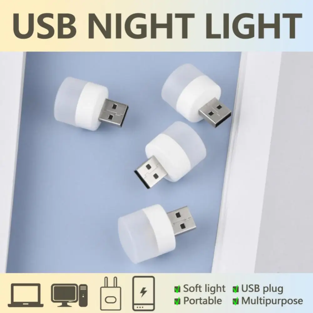 

Портативная мини-лампа с Usb-разъемом для зарядки, Usb-компьютер, мобильный телефон, светодиодная лампа для спальни, ночник для защиты глаз, све...