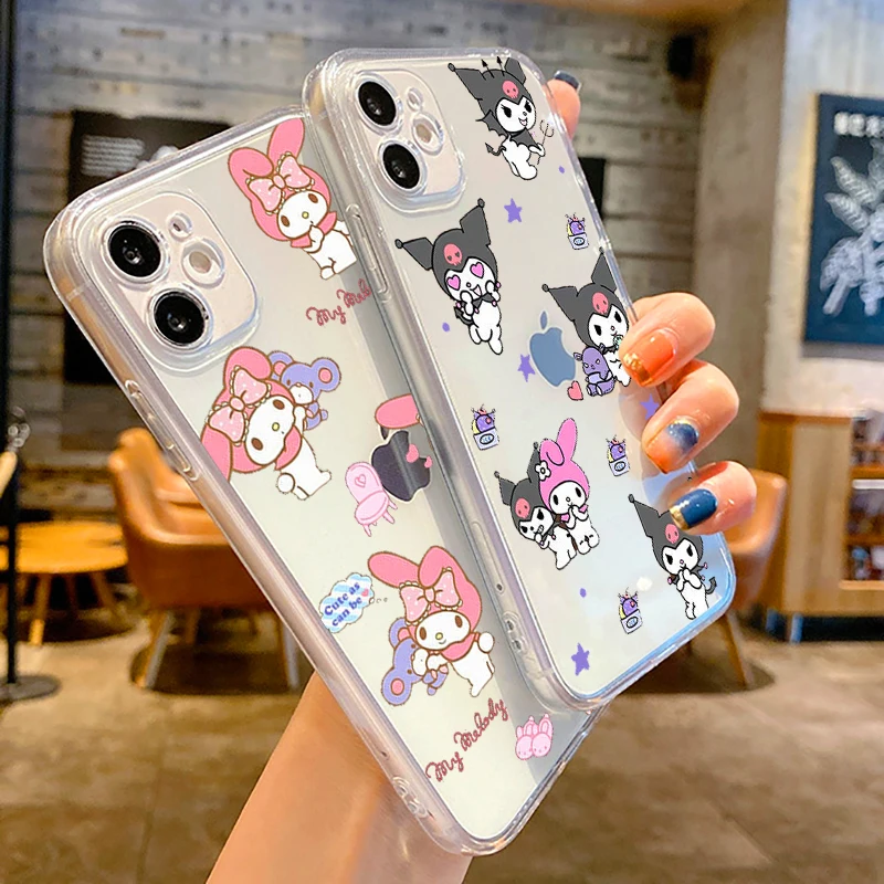

Hello Kitt Phone Case For iPhone 13 11 12 6 6S 7 8 Plus X XR 11 Pro XS Max SE Mini Transparent Soft Backcase For iPhone 13 Cover