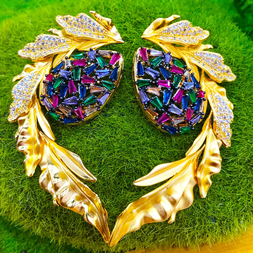 GODKI Роскошные обручальные серьги Naija для женщин свадебная вечеринка индийские