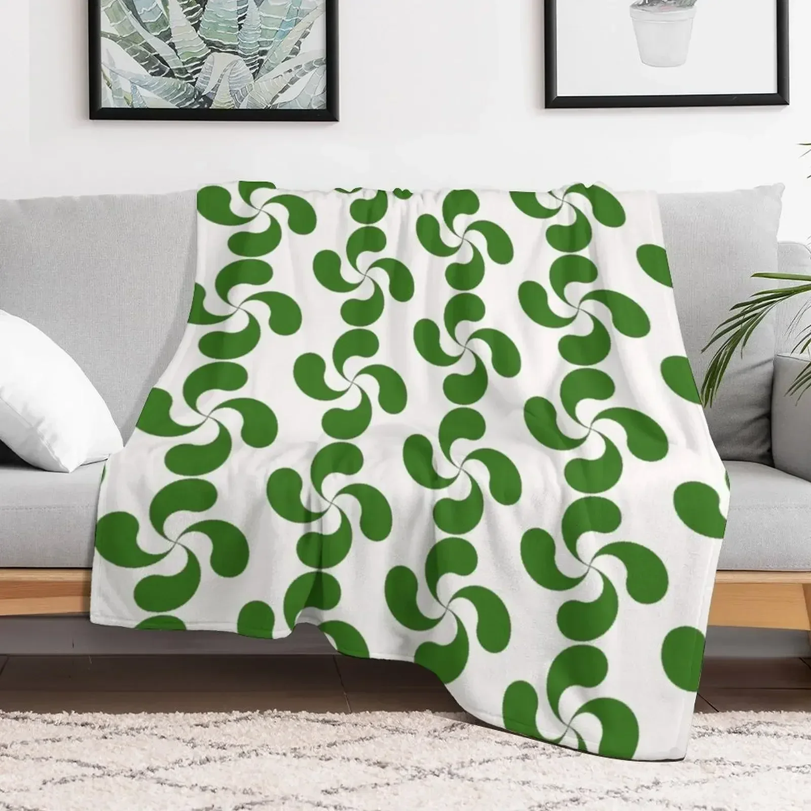 Зеленый баскский крест Lauburu Duaadi пледы для диванов фланелевые детские одеяла