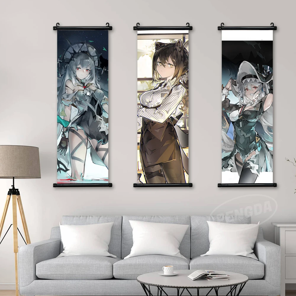 

Home Decor Arknights Wall Artwork Game Picture Scroll Hanging Painting Robin Print Irene Canvas Halloween Poster For Living Room