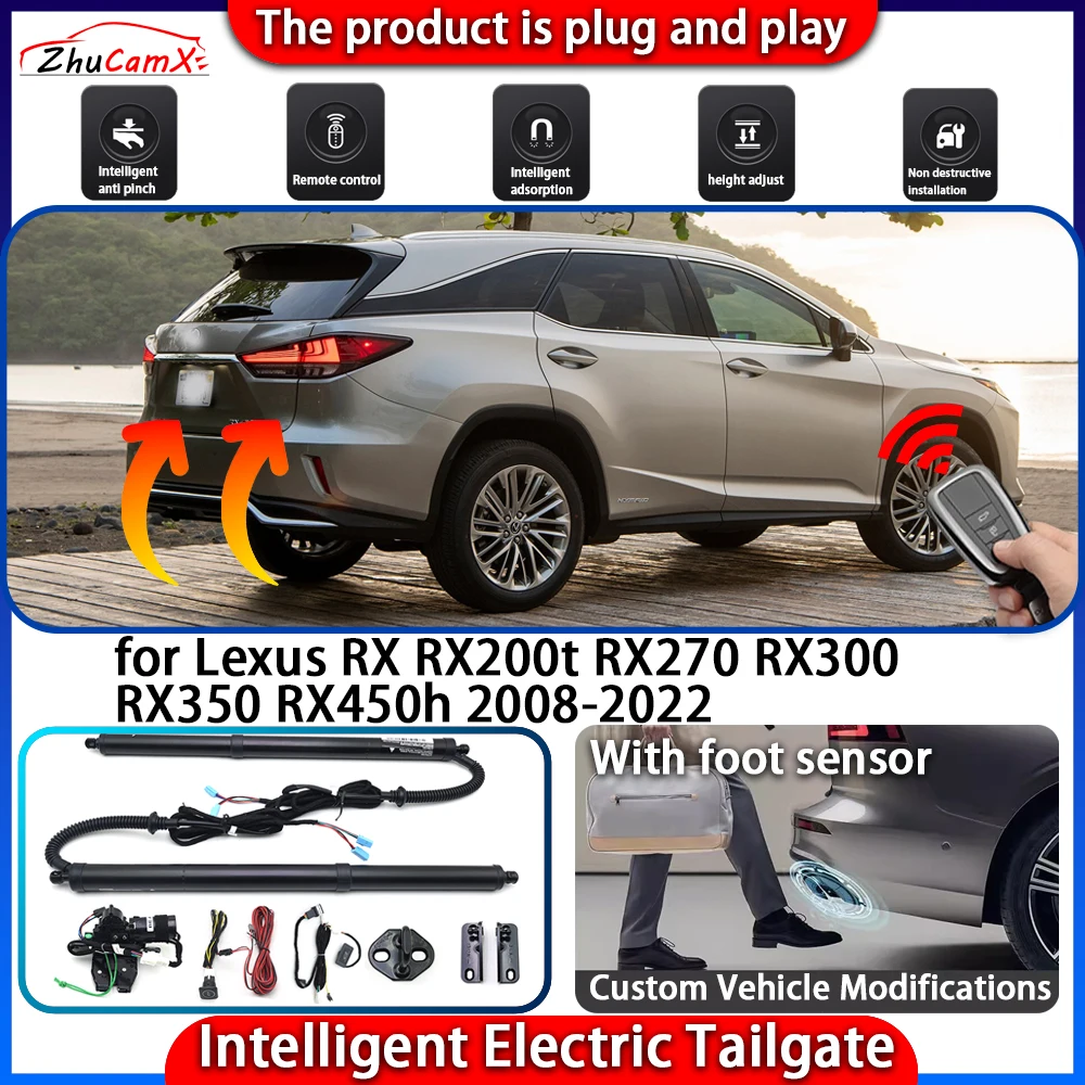 Фото Интеллектуальная система задней двери с питанием для Lexus RX RX200t RX270 RX300 RX350 RX450h 2008-2022, автоматический интеллектуальный комплект подъема багажника №1