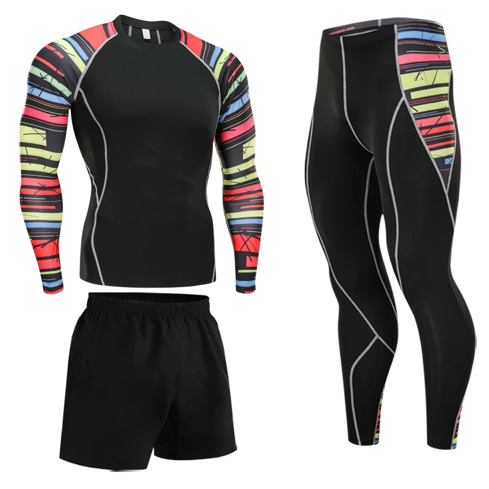 Men's Base Layer Underwear Set, Cool Gear Quick Dry Long Sleeve Compression Shirt and Pants, Sport Fitness Long Johns