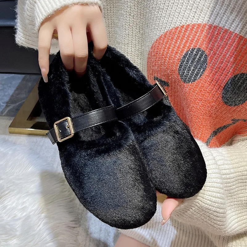 Warm Cotton Shoes For Girls 2022 Winter New Pearl Children Shoes Baby Plush Velvet Soft Bottom Baby Toddler Casual Shoe Out Wear
