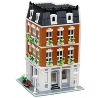 moc 10635 beloved belle street view house diy building bricks assemble block game kid toy construction collectible birthday gift