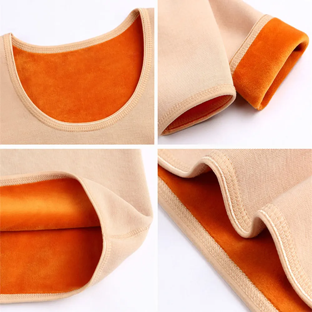 Thermal Underwear for Women Fleece Lined Base Layer Top Thermal Undershirt Long Sleeve Thermo Shirt Winter Inner Wear for Women