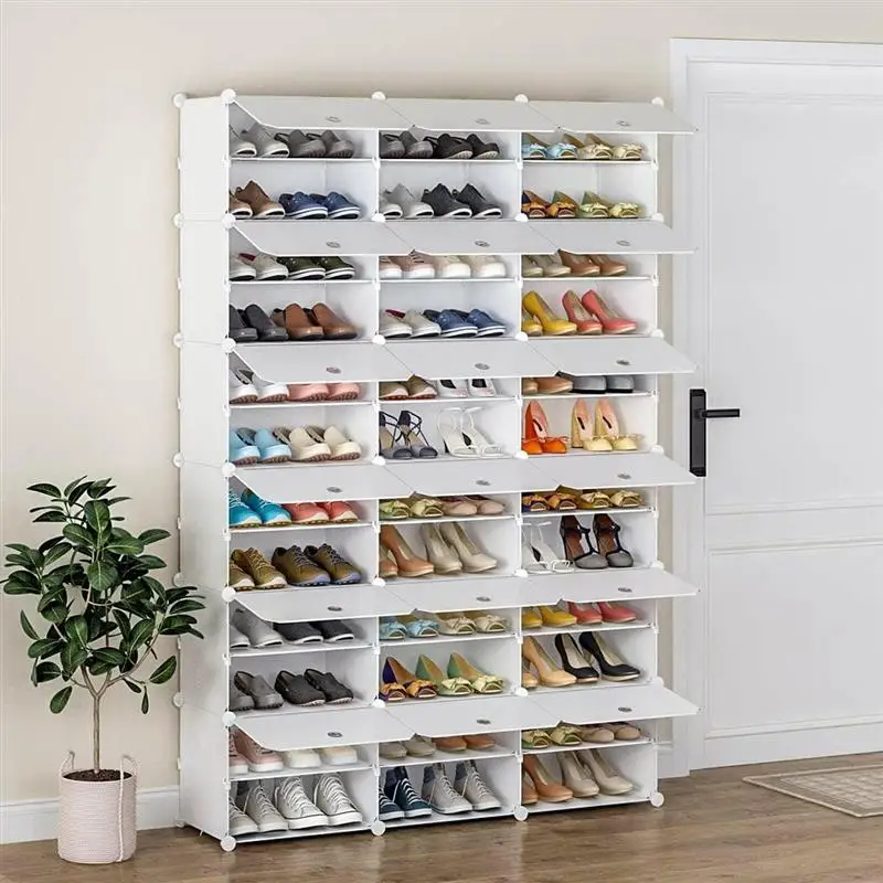

Wfs Shoe Storage,Cabinet Shoe,Rack Shelf,Closet Organizer,Entryway,Hallway,Bedroom,Living Room,Portable,36 Cubes,12 Tiers,72