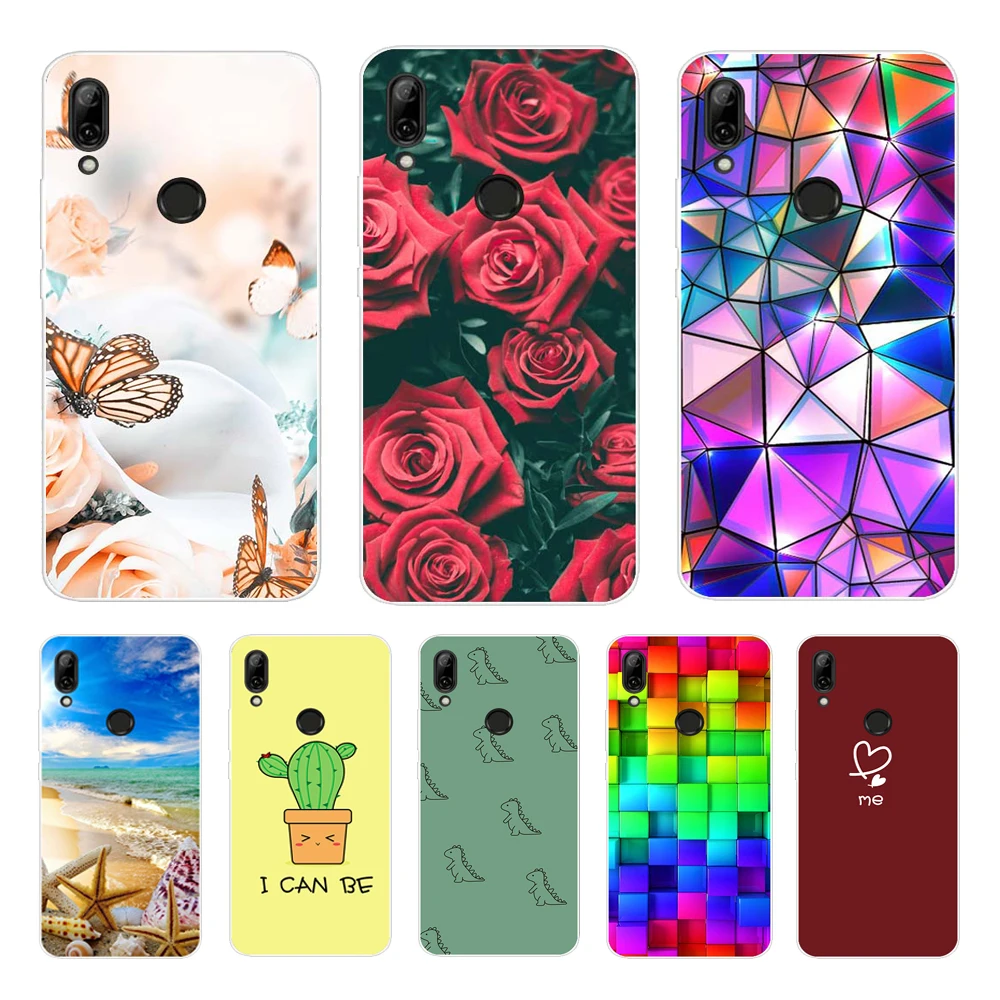 Чехол для Huawei P Smart Z, задняя крышка 6,59 дюйма, мультяшный силиконовый чехол из ТПУ для телефона Huawei P Smart Z, зеркальный силиконовый чехол