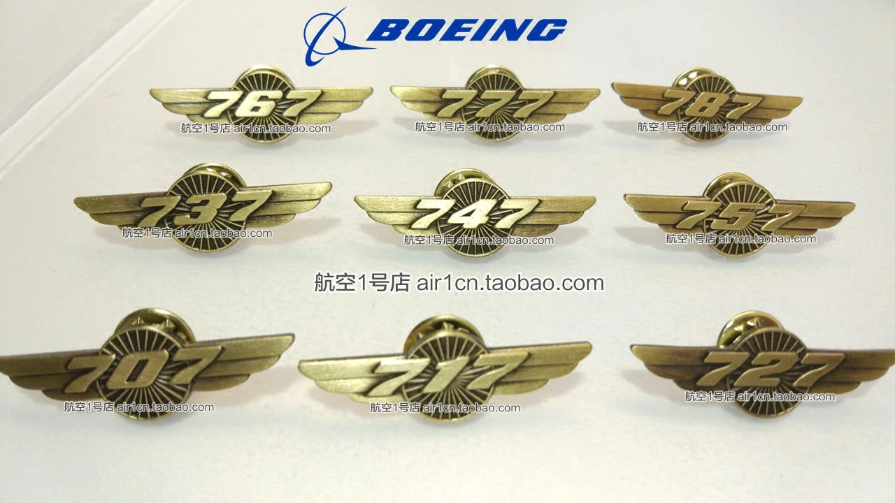 BOEING Boeing 737 787 Civil Aviation Crew Pilot Flight Attendant Golden Wings Flight Badge