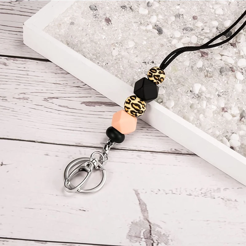 Promotion! Teacher Lanyards for ID Badges Teens Silicone Beaded Keys Women Nurse Office Worker | Строительство и ремонт