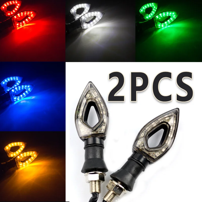 Светодиодные поворотники для мотоцикла 12 светодиодов лампа с желтым лезвием