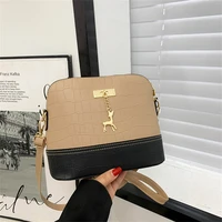 cute deer small bag womens bag fashion texture small square bag foreign style contrast color single shoulder messenger bag