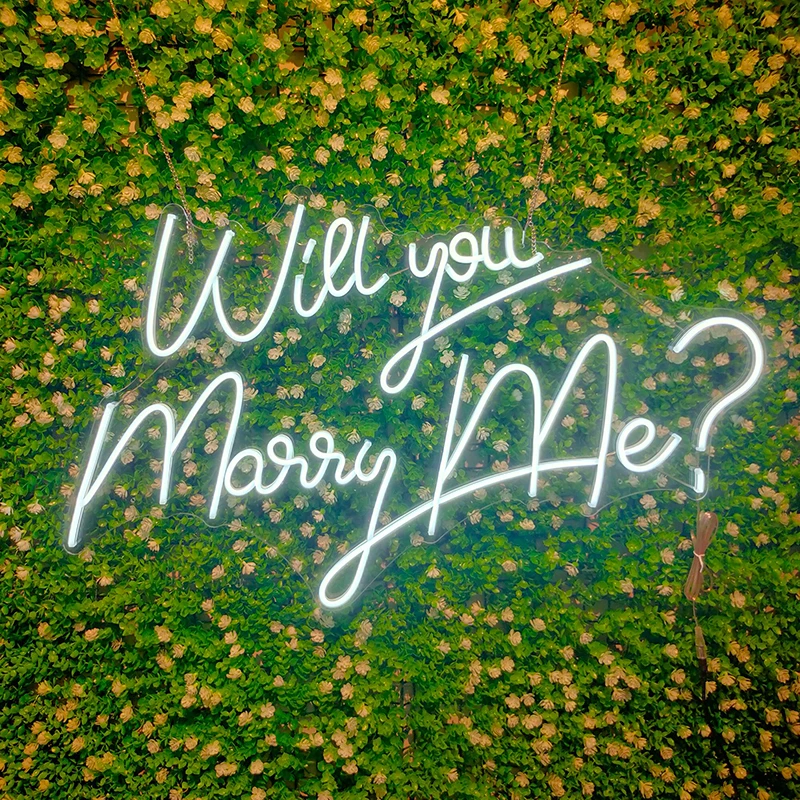 

Will You Marry Me Neon Signs Wedding Proposal Decor Valentine's Day Decoration Party Wall Reception Decor Custom
