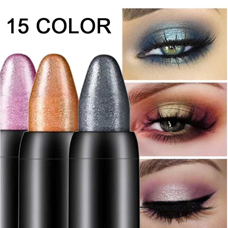 

Pearlescent Silkworm Eyeshadow Pen Lasting Waterproof And Not Blooming Shiny Pearlescent Gel Pen 15 Color Eye Shadow Pen