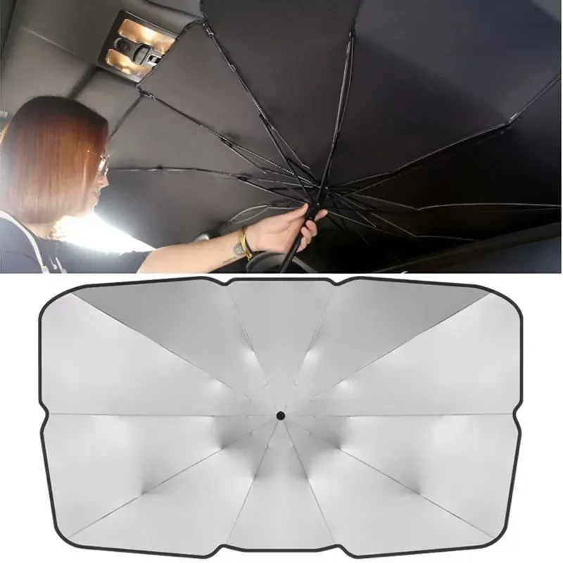 

Sunshade Umbrella Type Sun Shade for Car Window Summer Sun Protection Heat Insulation Cloth for Car Front Shading