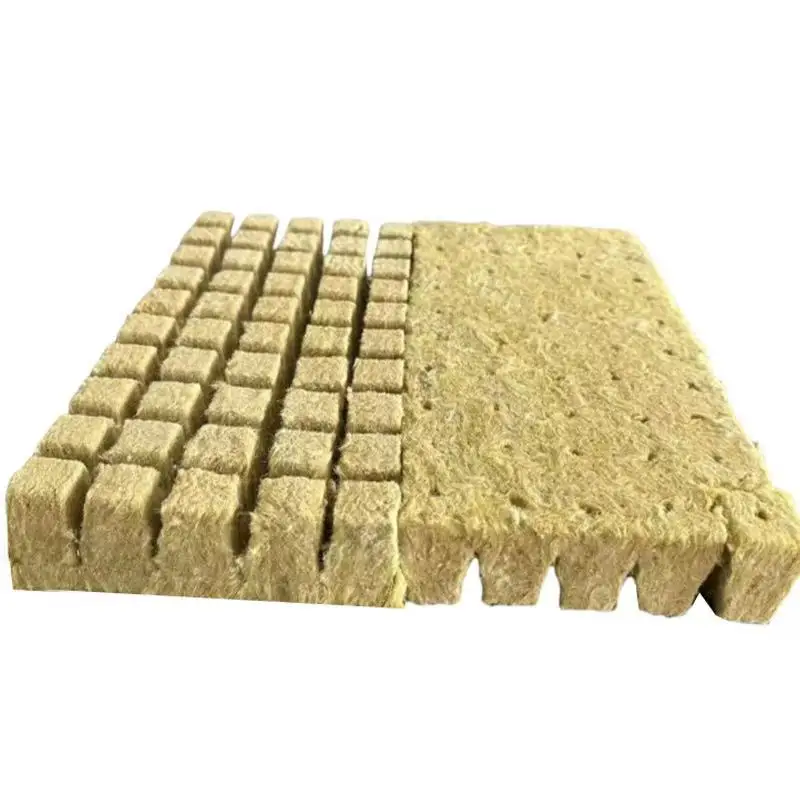 Фото Кубики для выращивания из минеральной ваты RockWool с отверстиями, для гидропонных башенных садов и гроубоксов №2