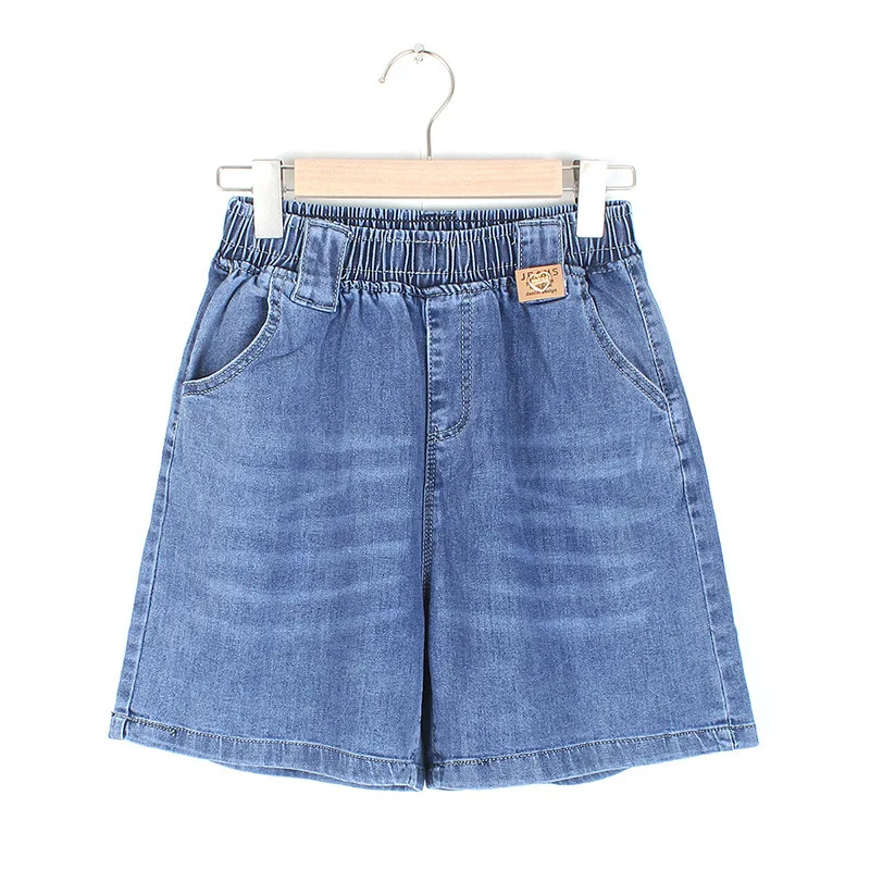 

Plus Size Women Jeans Oversized Curve Clothes Labeling Stretch Denim Knee Length Pants Summer 2023