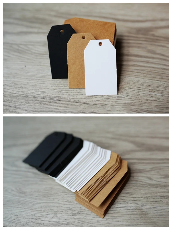 Трапециевидные подарочные бирки из крафт-бумаги бирка для свадебвечерние