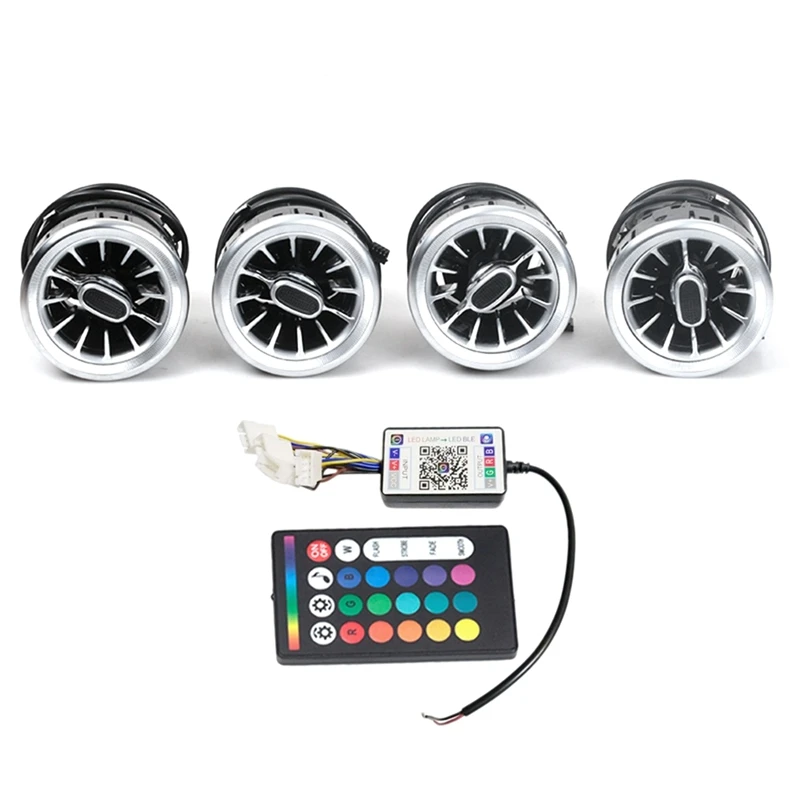 

1Set Dashboard Air Condition Vent Outlet With 64 Color LED Atmosphere Light For Benz V Class W447 V260 2015-2020 Accessories