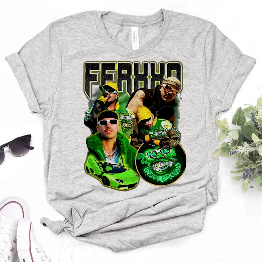 Feid Ferxxo женская летняя комиксная футболка Японская манга y2k одежда