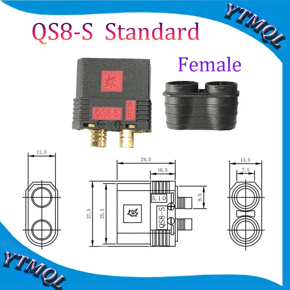 1 пара QS8-S сверхмощный аккумуляторный разъем с защитой от искрового золота