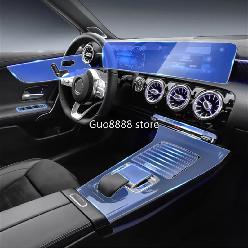 

TPU for Mercedes Benz A180 A200 A220 Transparent Protect Film Car Interior Sticker Central Control Gear Door Dashboard Air Panel