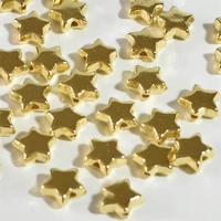 diy 9mm 3050100 pieces pentagram beads bracelet made gold and silver jewelry