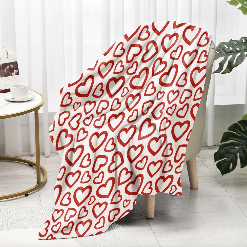 Одеяло на заказ диван для кровати с мягким одеялом в форме сердца и теплым