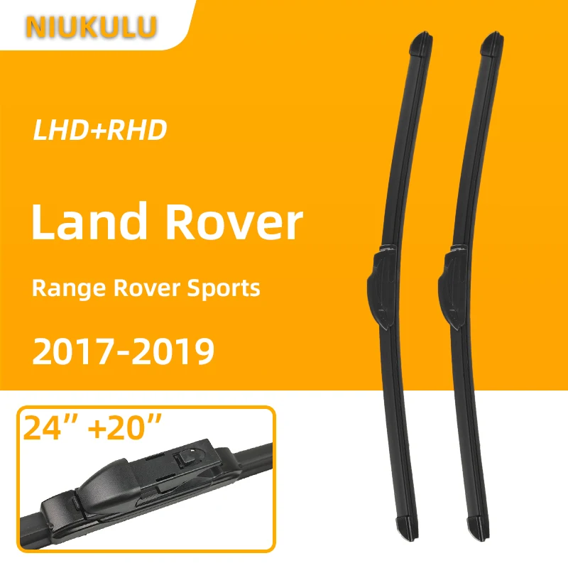 

Автомобильные щетки стеклоочистителя для лобового стекла Land Rover Range Rover Sports 2017-2019 24 дюйма + 20 дюймов, гибридная Автомобильная Резина