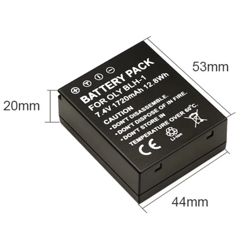 Аккумуляторная батарея BLH-1 BLH1 для камеры + USB зарядное устройство Olympus E-M1 Mark II EM1-2 EM1