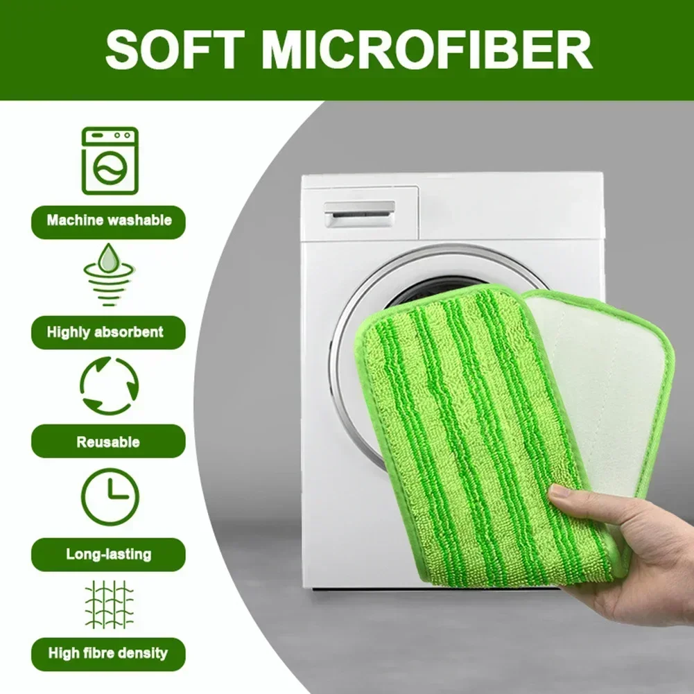 4 шт. многоразовые подушечки для швабры PowerMop из микрофибры сменные моющиеся